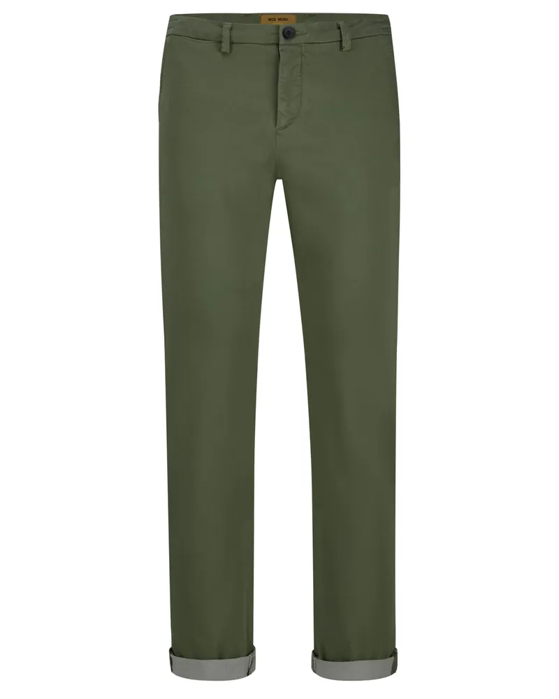 Mos Mosh Leichte Chino aus einem Baumwollgemisch in Oliv
