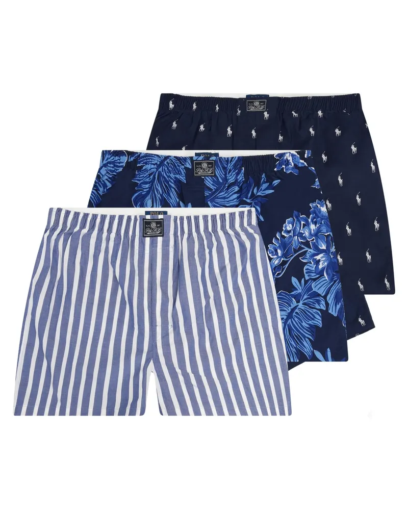 Ralph Lauren 3er-Pack Boxershorts mit Print in Blau