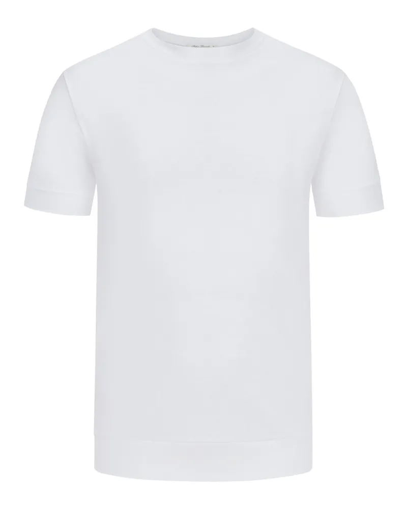 Stefan Brandt Glattes T-Shirt in Jersey-Qualität aus Pima-Baumwolle in Weiß