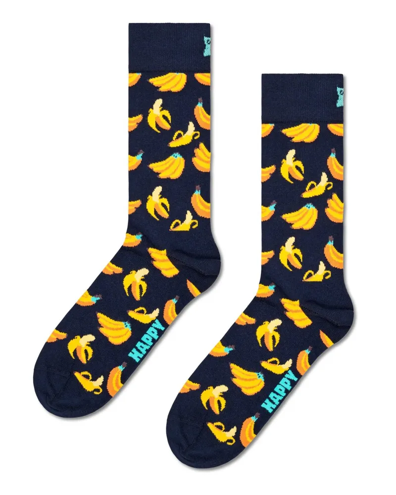 Happy Socks Socken mit Stretch und Bananen-Motiven in Marine