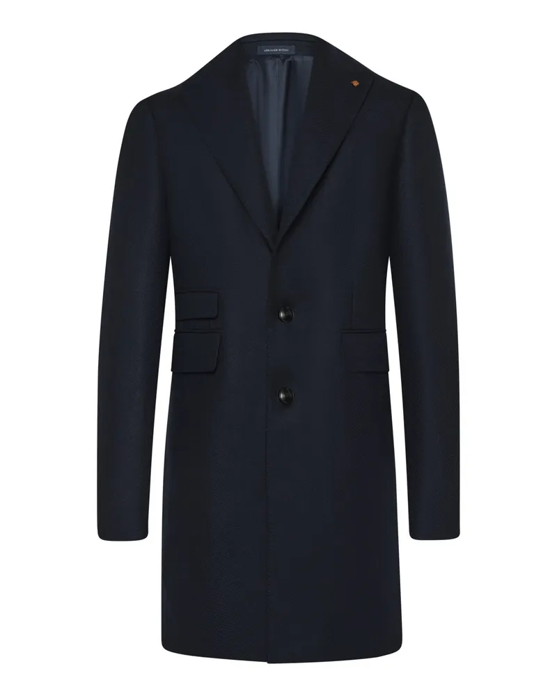 Sartoria Latorre Kurzmantel aus einem Wollmix mit Reverskragen in Marine