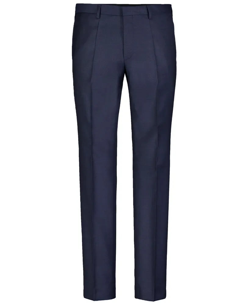 Roy Robson Anzughose aus Schurwolle mit Pinpoint-Muster, Slim Fit in Marine