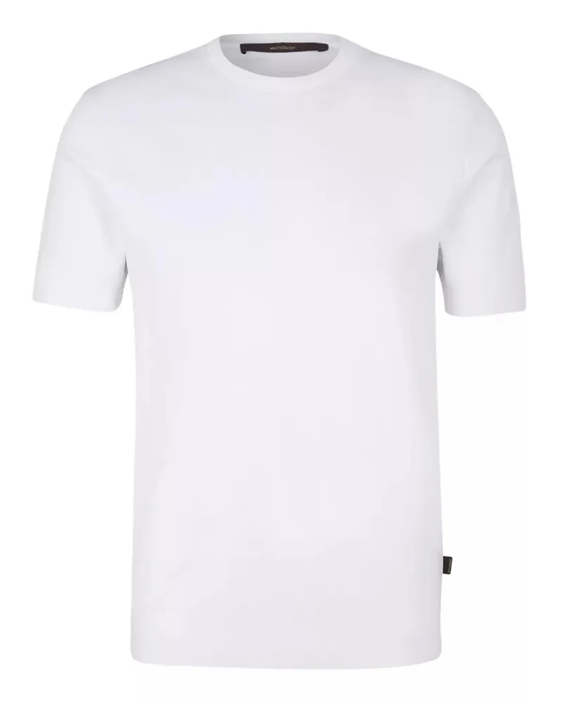 windsor. Strick-T-Shirt aus einem Baumwolljersey, Regular Fit in Weiß