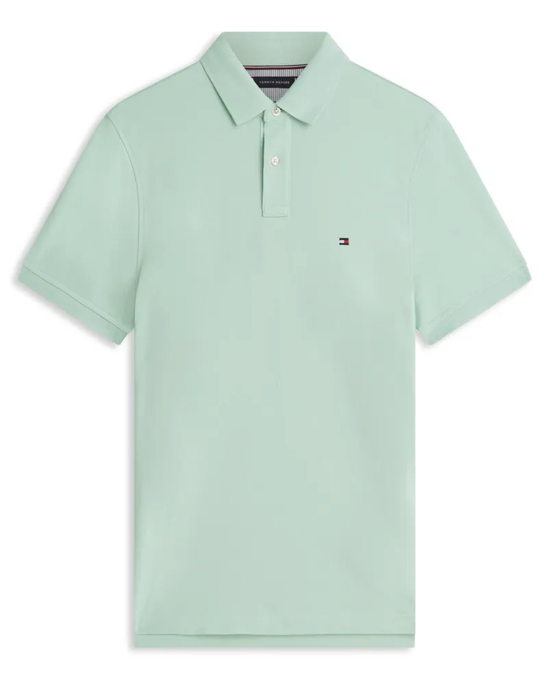 Tommy Hilfiger Piqué-Poloshirt Regular Fit 1985 mit Stretch-Anteil und Flag-Stickerei in Mint