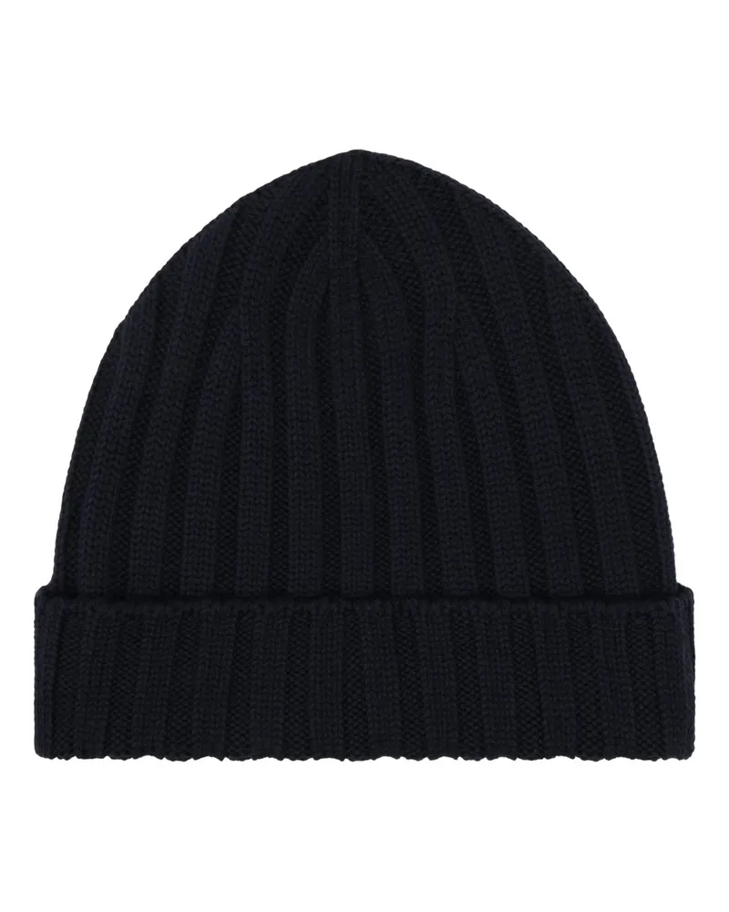 Filippo de Laurentiis Beanie aus Merinowolle in Marine