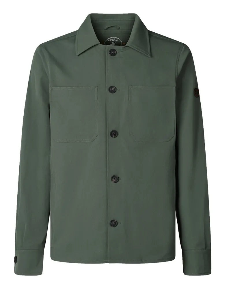Save The Duck Leichtes Overshirt aus einem recycelten Material-Mix, Relaxed Fit in Grün