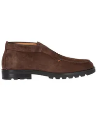 Santoni Desert Boots Loro aus Veloursleder Braun