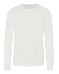 Stefan Brandt Unifarbenes Longsleeve in Jersey-Qualität Weiß