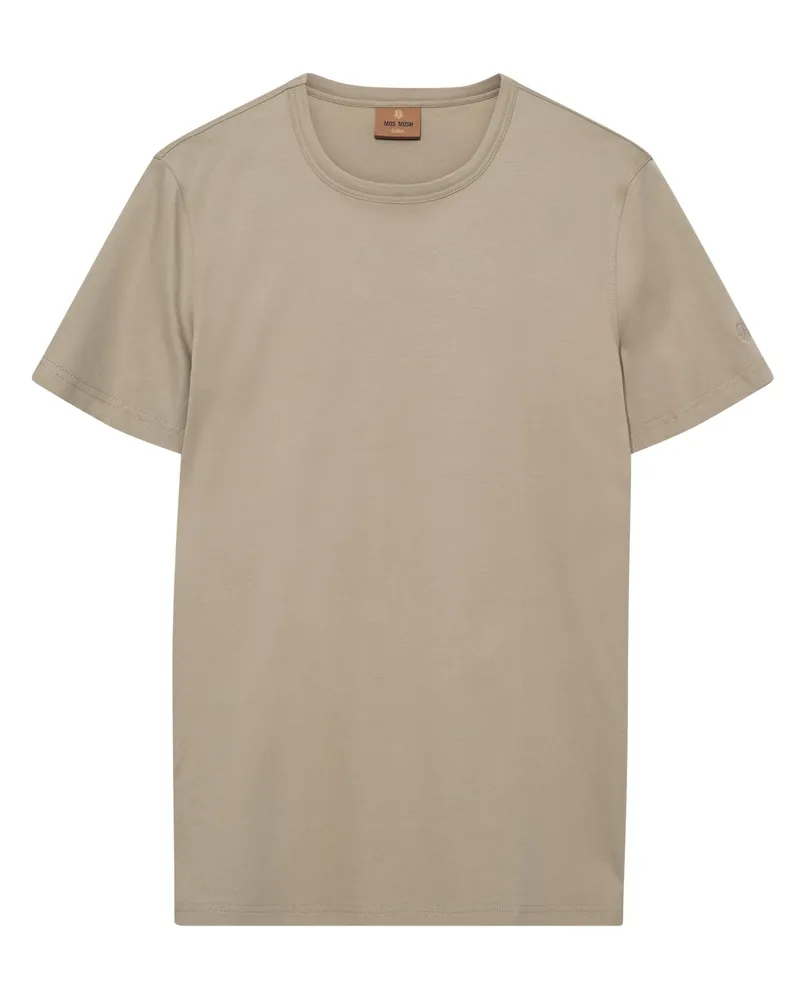 Mos Mosh Unifarbenes T-Shirt mit Polygiene-Funktion in Natur