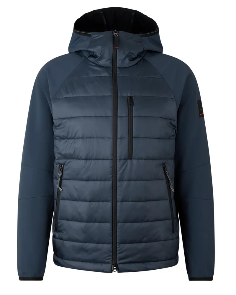 Bogner Fire & Ice Steppjacke mit Softshell-Akzenten und Label-Aufnäher in Marine