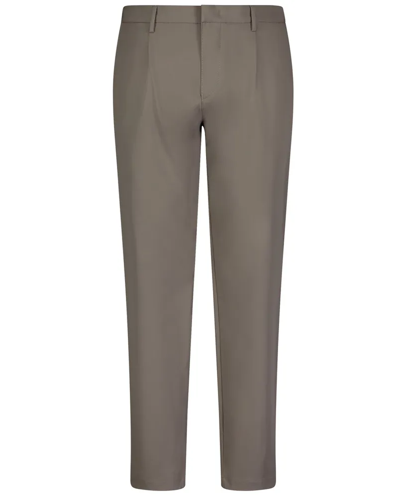 Roy Robson Anzughose in Tech-Stretch-Qualität mit Bundfalte, Slim Fit in Khaki