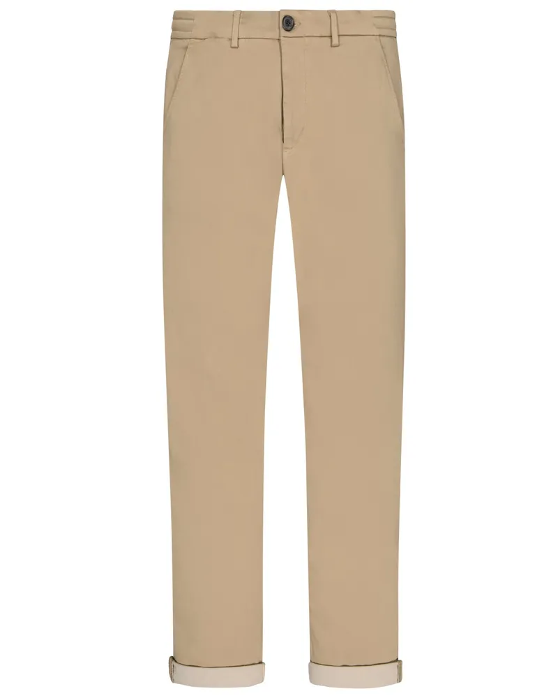 Mos Mosh Chino in Stretch-Qualität mit Tunnelzug, Regular Fit in Beige