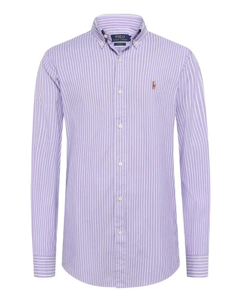 Ralph Lauren Hemd mit Streifen, Custom Fit in Lila