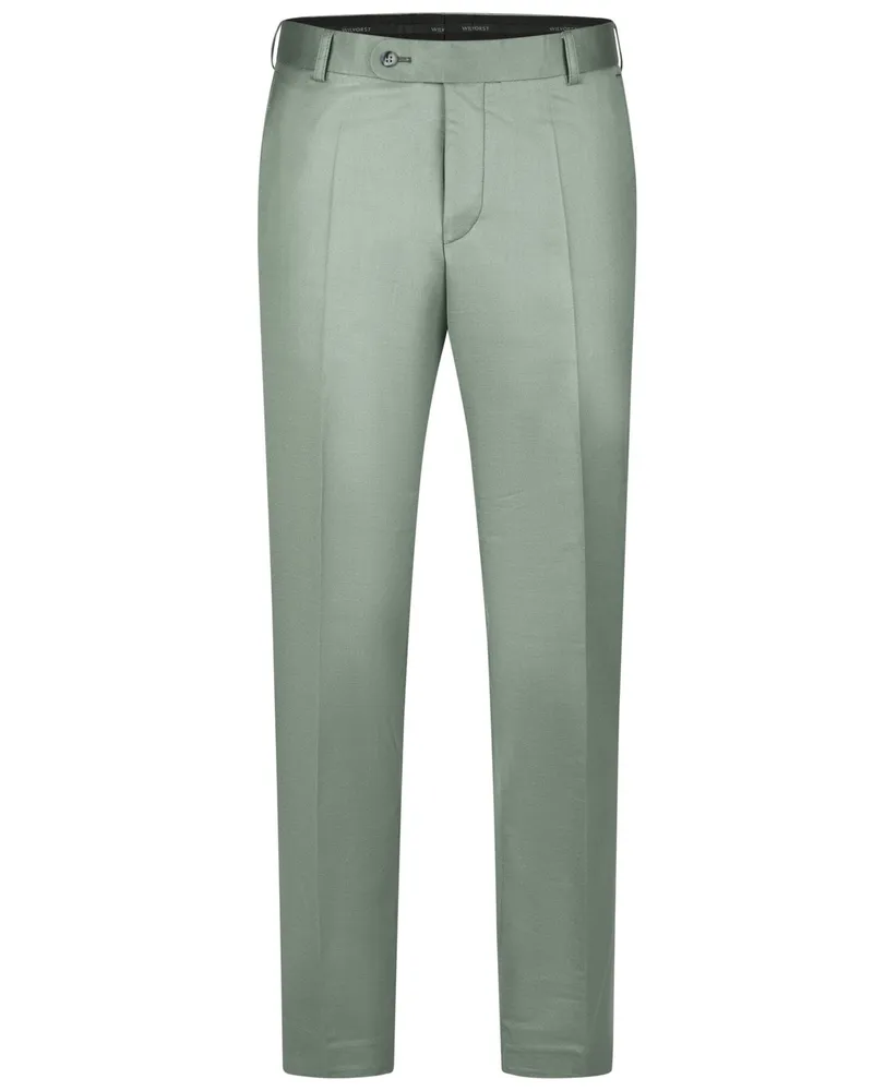 Wilvorst Festliche Hose aus einem Schurwoll-Mix, Drop 8, Super Slim Fit in Mint