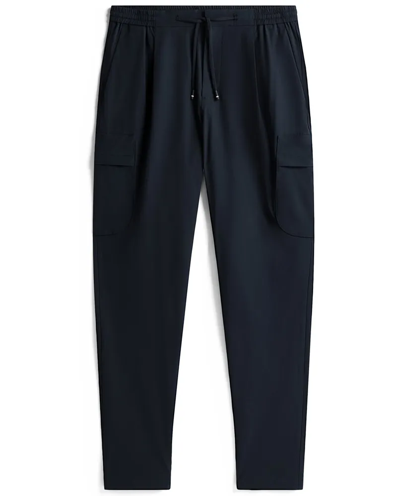 Tommy Hilfiger Cargo-Sweatpants mit Stretchanteil und Bundfalte in Marine