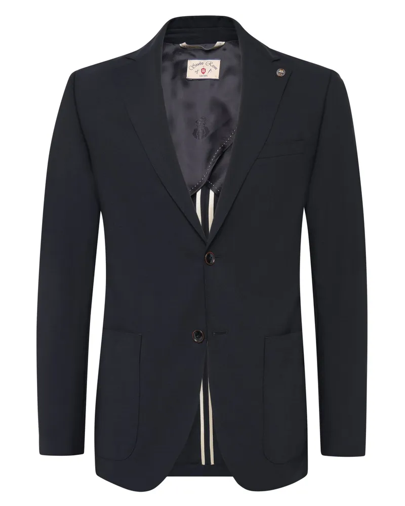 CG Einreihiges Stretch-Sakko Carver aus einem Schurwollmix, Slim Fit in Marine