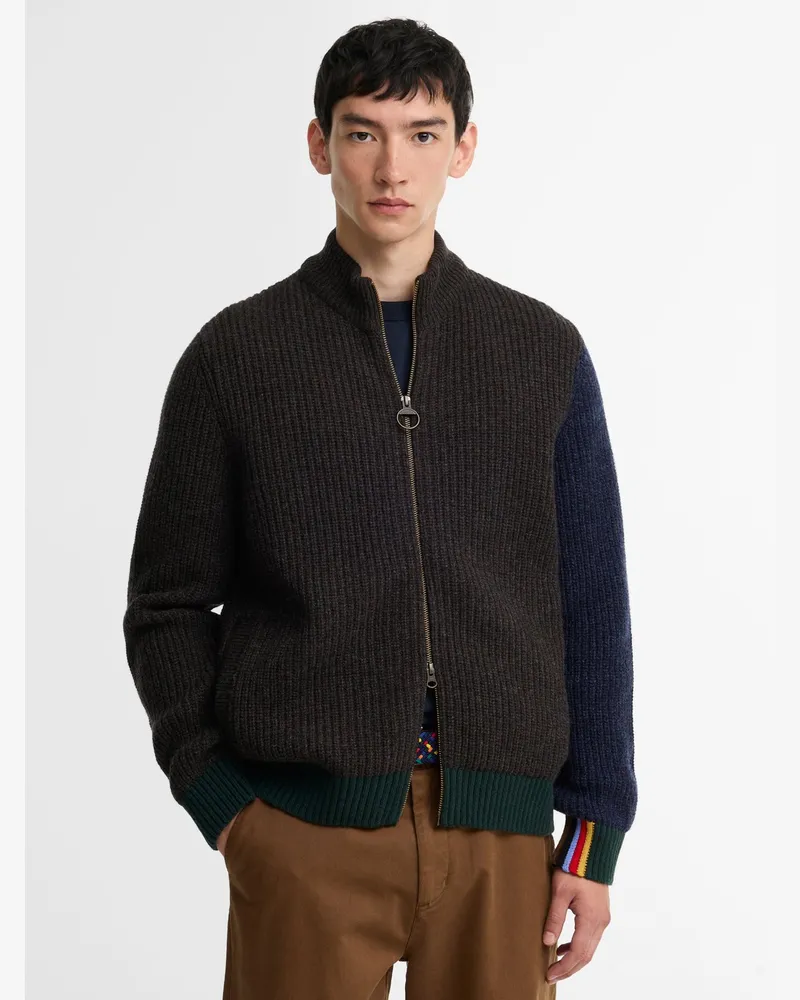Barbour Paul Smith Loves Barbour Wollstrickjacke Gamefair in Braun