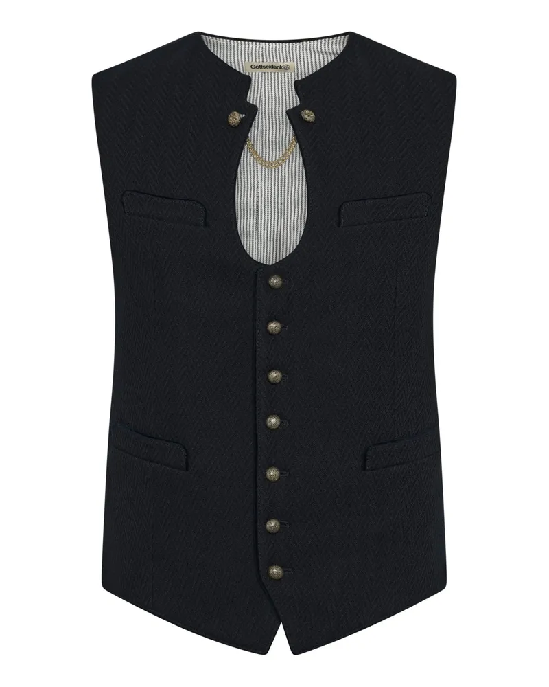 Gottseidank Trachtenweste aus Baumwolle in Marine