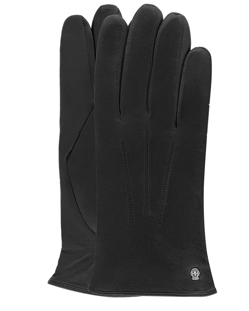 Roeckl Gefütterte Handschuhe aus weichem Haarschaf-Nappaleder in Schwarz