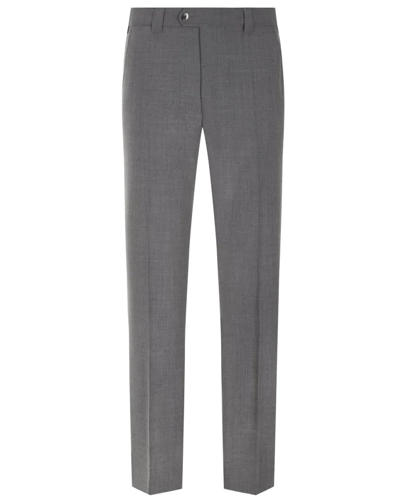 Meyer Hosen Business-Hose aus einem Schurwoll-Mix in Mittelgrau