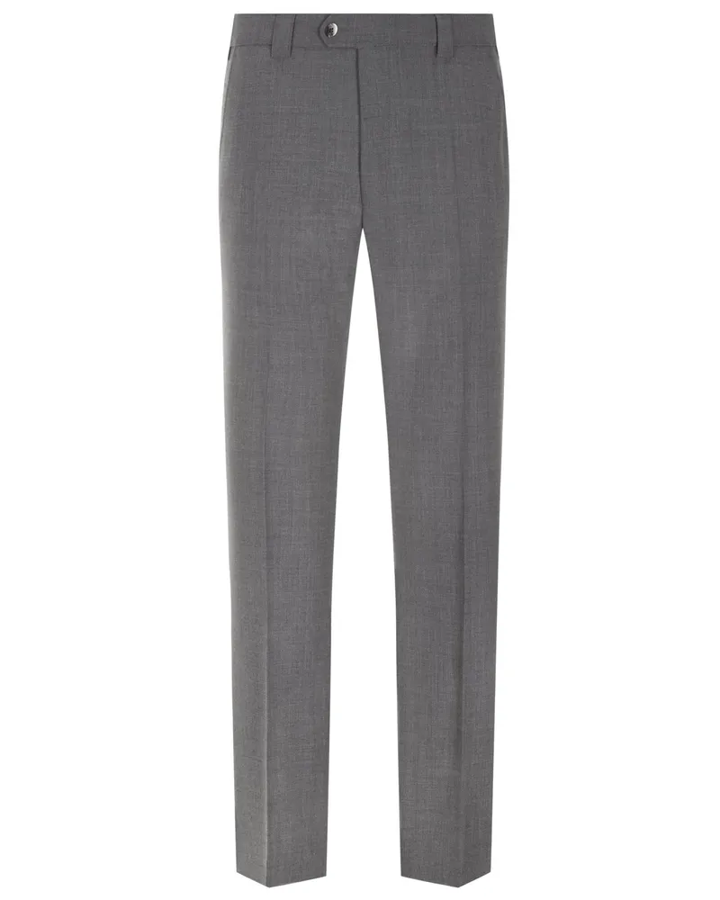 Meyer Hosen Business-Hose aus einem Schurwoll-Mix in Mittelgrau
