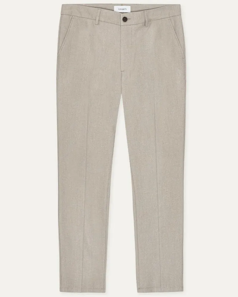 LES DEUX Baumwollhose Como mit Stretch in Woll-Optik, Regular Fit in Beige
