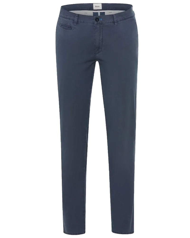 Brax Chino Fabio mit Stretch und Pin-Point-Muster, Modern Fit in Marine