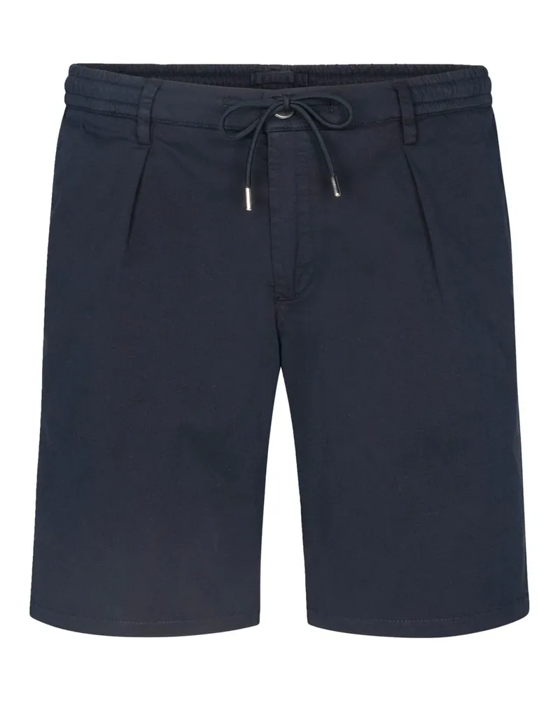Profuomo Leichte Bermudashorts mit Stretch und Bundfalte in Marine