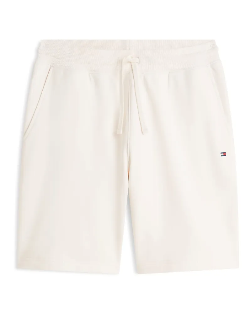 Tommy Hilfiger Sweatshorts mit Logo-Stickerei und Stretchanteil in Offwhite