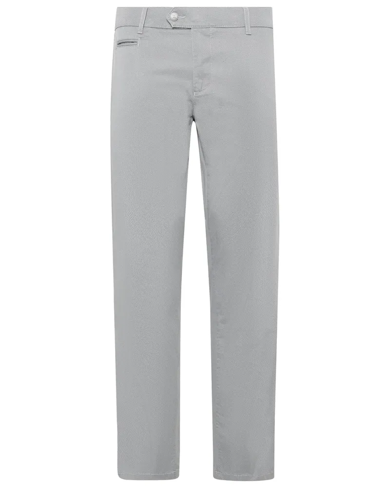 Brax Stretch-Chino Everest mit dezenter Struktur, Regular in Grau