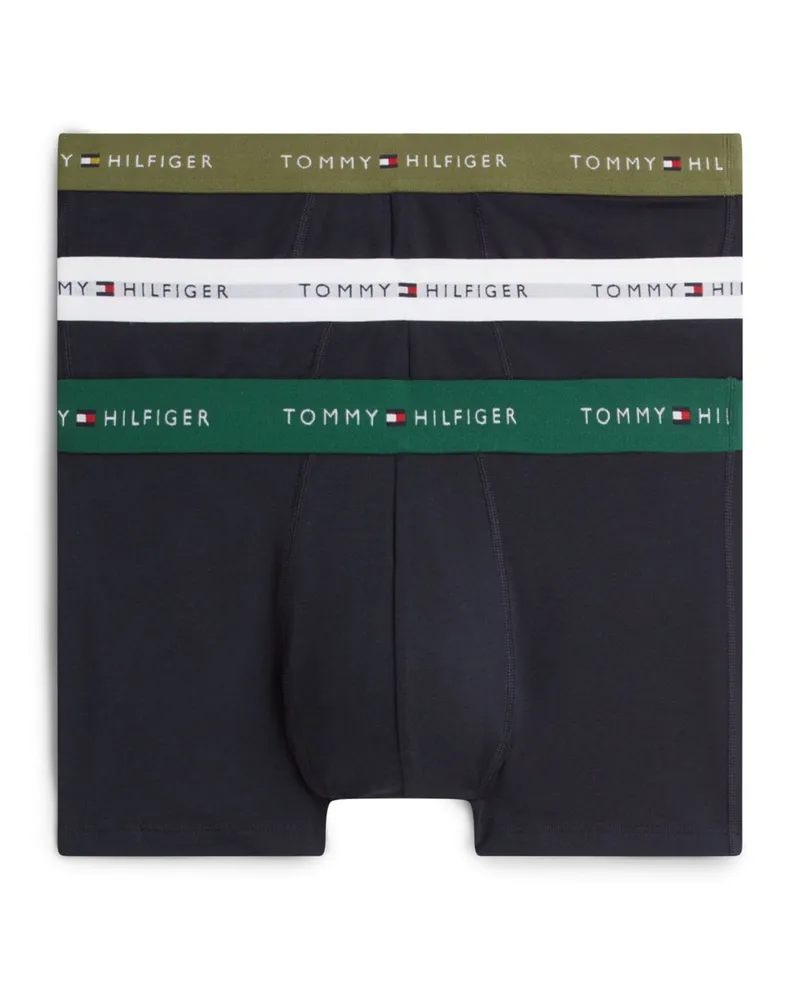 Tommy Hilfiger 3er-Pack Boxer Trunks mit Stretch und Label-Bund in Grün