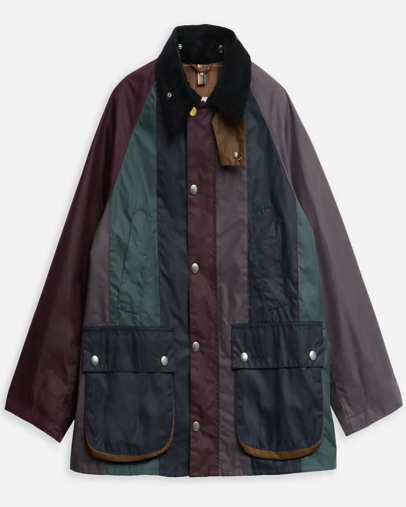 Barbour Paul Smith loves Barbour Wachsjacke in bunt gestreifter Optik in Grün