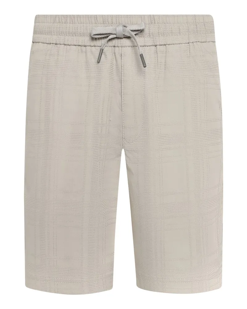 HUGO BOSS Sommerliche Baumwollshorts mit Struktur und Kordelzug in Beige