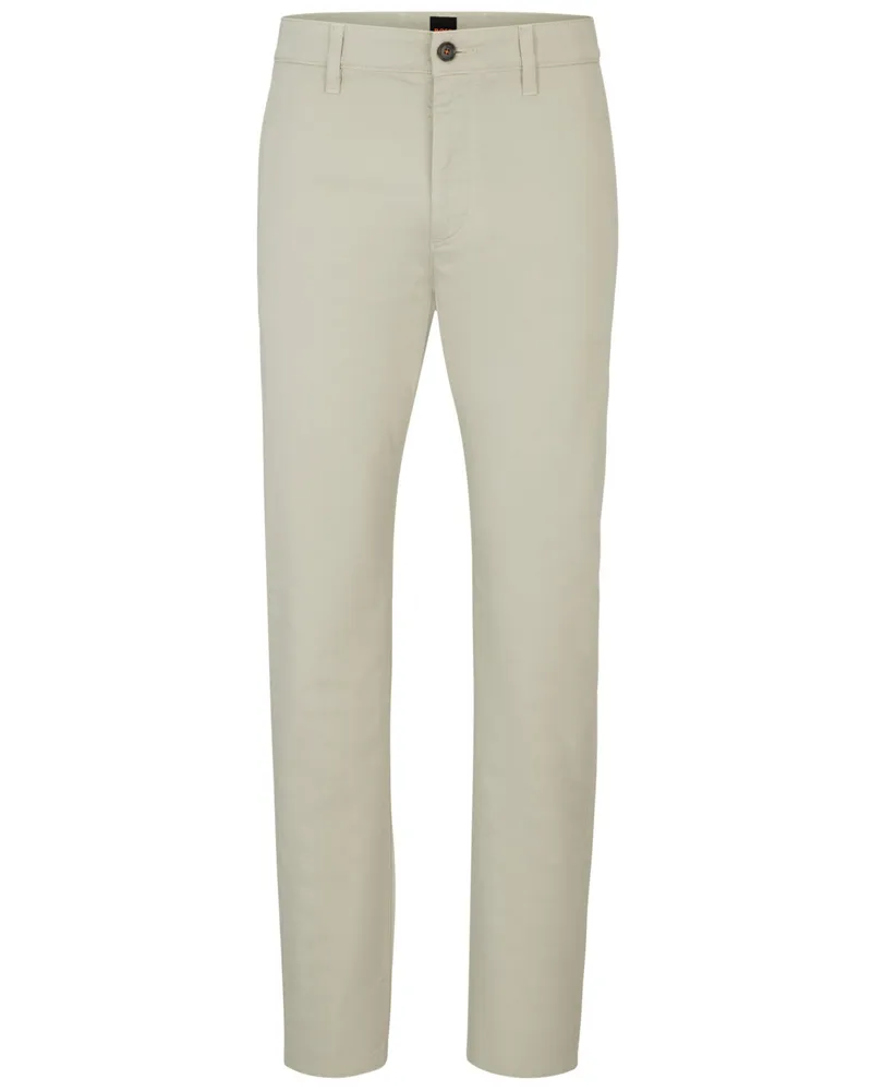 HUGO BOSS Chino mit Stretchanteil, Tapered Fit in Beige