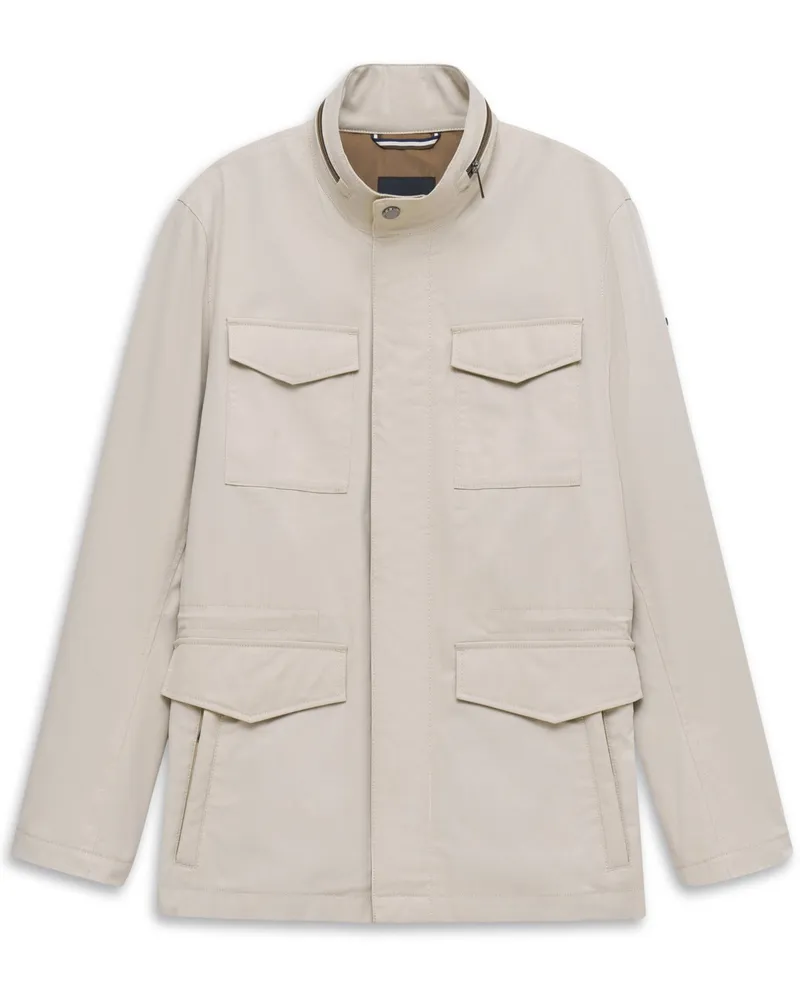 Bugatti Fieldjacket aus Baumwolle und Lyocell, Regular Fit in Beige