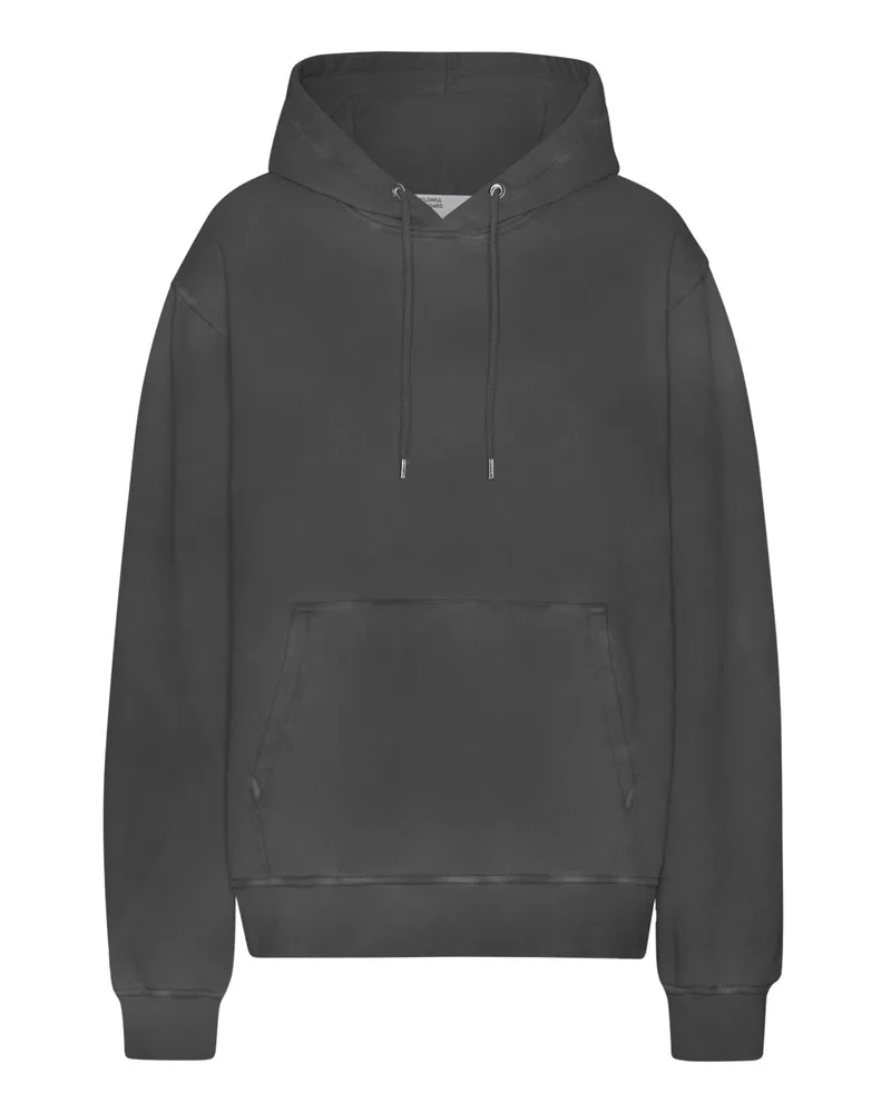 COLORFUL STANDARD Softer Hoodie aus Bio-Baumwolle in Washed-Optik in Anthrazit