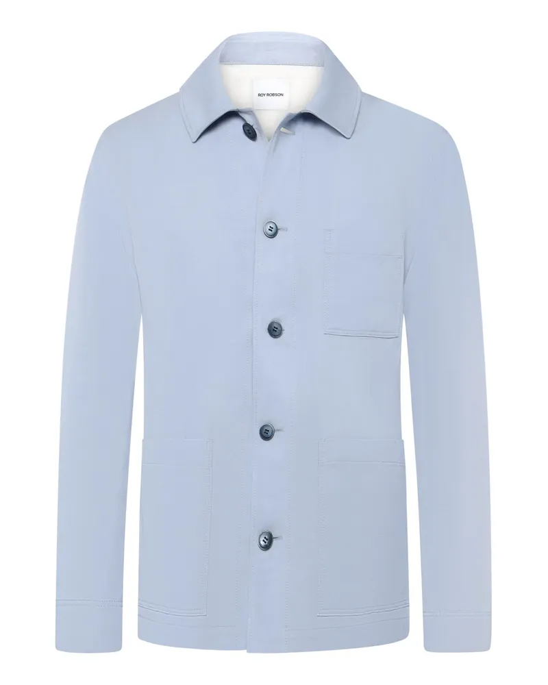 Roy Robson Overshirt Bellandi aus Lyocell und Leinen, Regular Fit in Hellblau