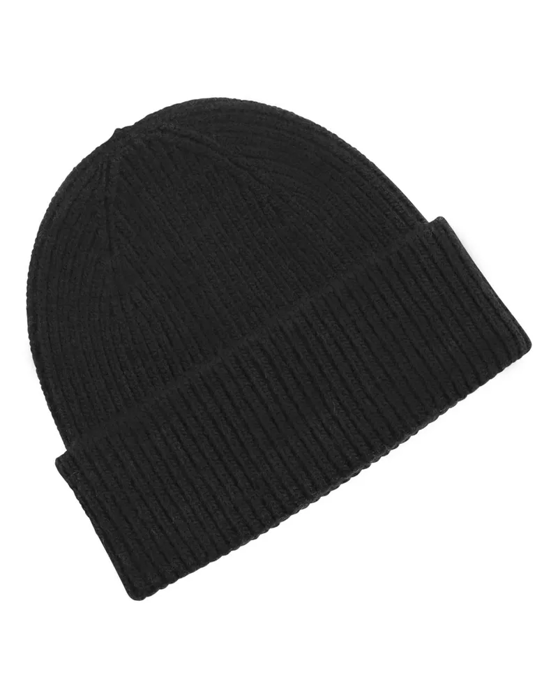 COLORFUL STANDARD Strickmütze aus recycelter Merinowolle in Schwarz