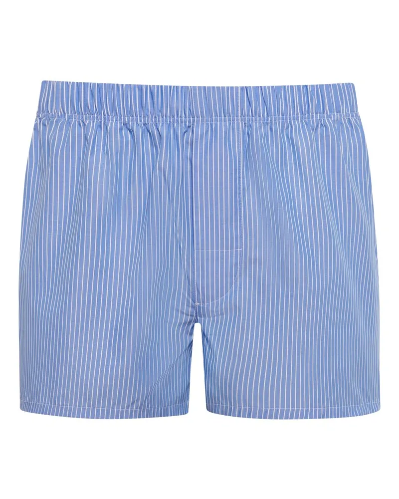 Novila Bequeme Boxershorts mit Streifenmuster in Mittelblau