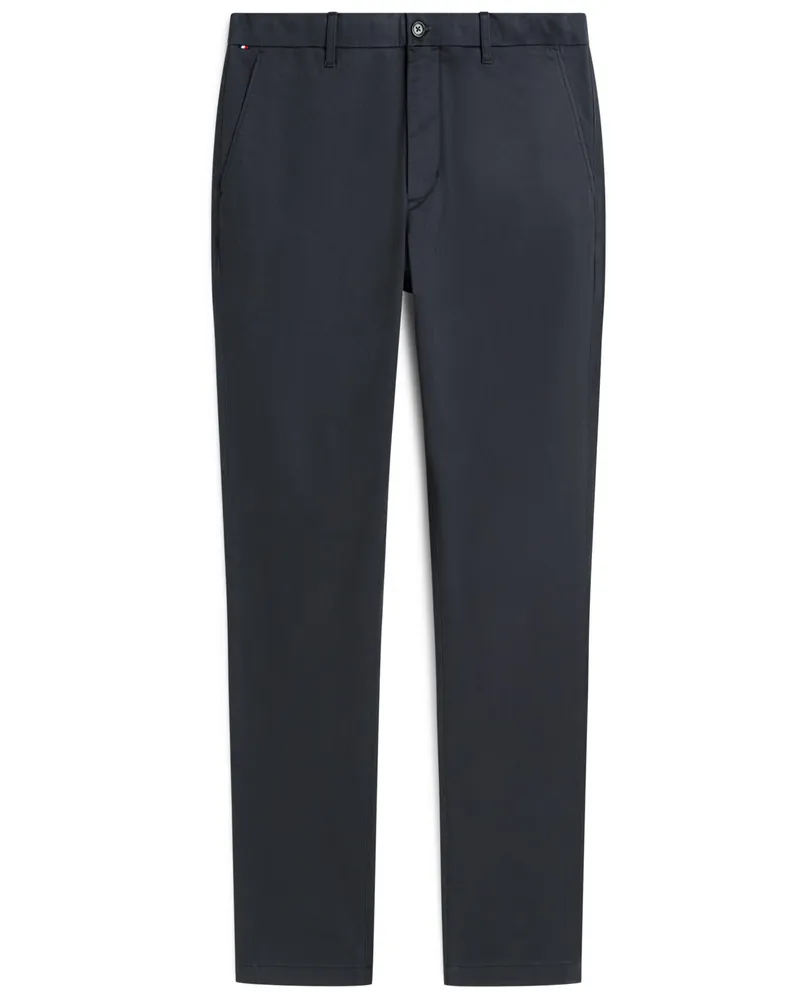 Tommy Hilfiger Chino Bleecker mit feinem Muster und Stretchanteil, Slim Fit in Marine