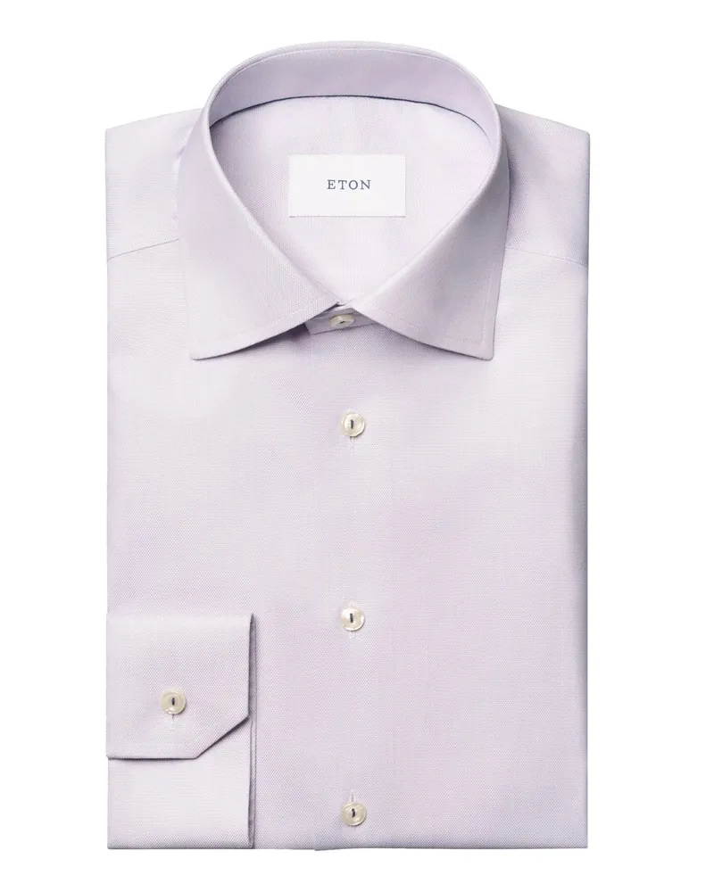 Eton Softes Hemd mit TENCEL™ Lyocell und Kentkragen, Slim in Flieder
