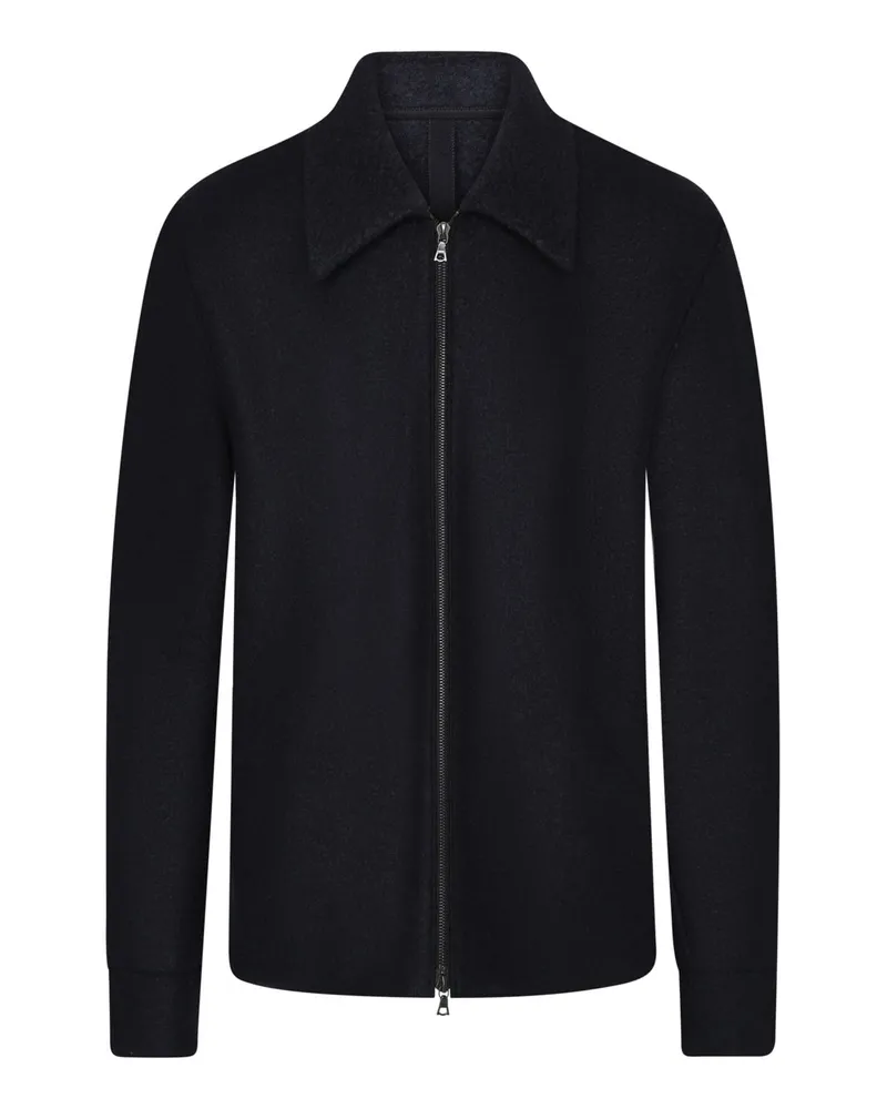Harris Wharf London Utility-Jaket aus gepresster Schurwolle mit Zip, Regular in Marine