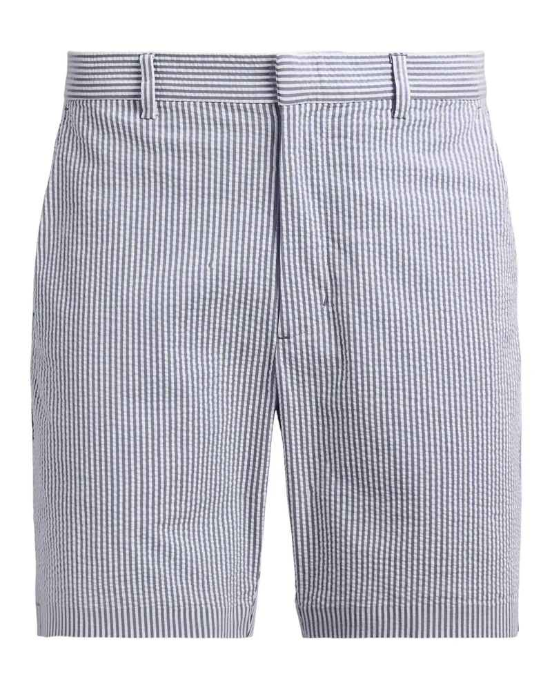 Ralph Lauren Seersucker-Shorts mit Stretch und Streifenmuster, Classic Fit in Blau