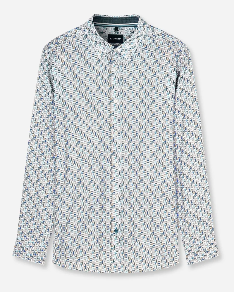 Olymp Casual, Baumwollhemd mit Allover-Print in Multicolor