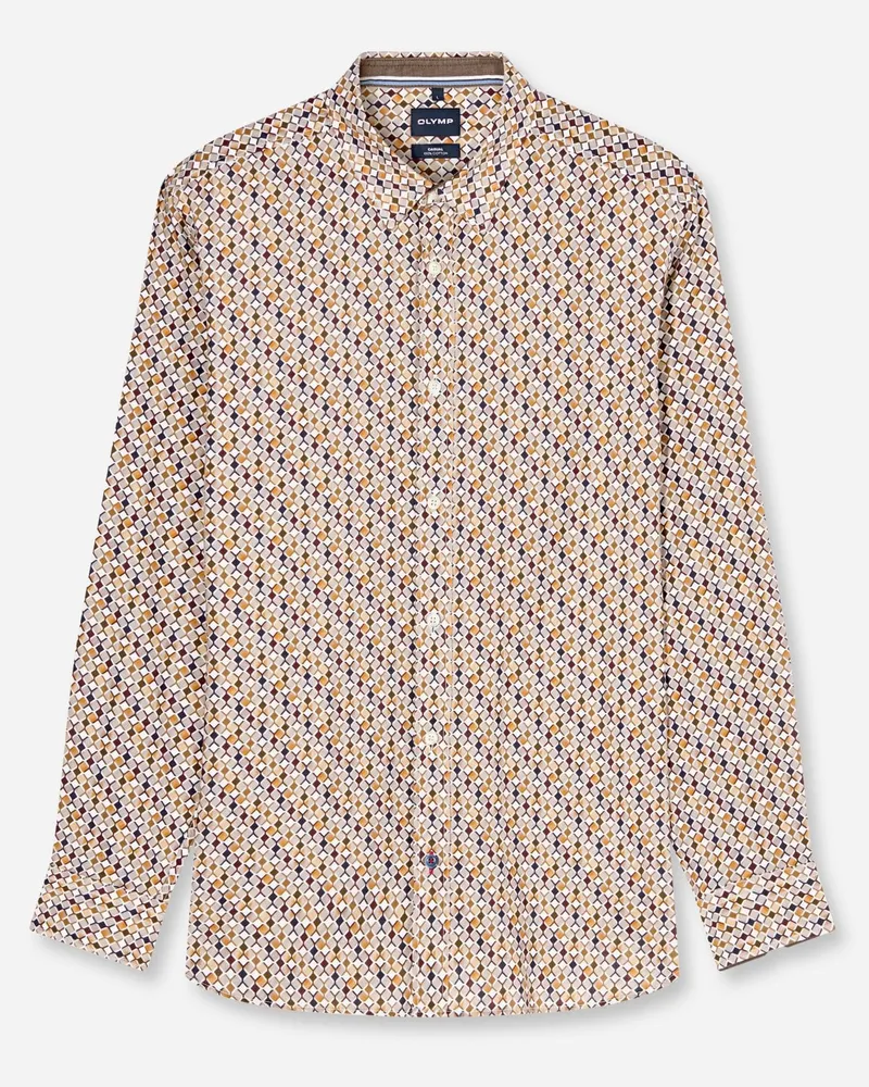 Olymp Casual, Baumwollhemd mit Allover-Print in Multicolor