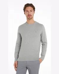 Tommy Hilfiger Softer Pullover mit Kaschmiranteil und kleiner Logo-Stickerei Hellgrau