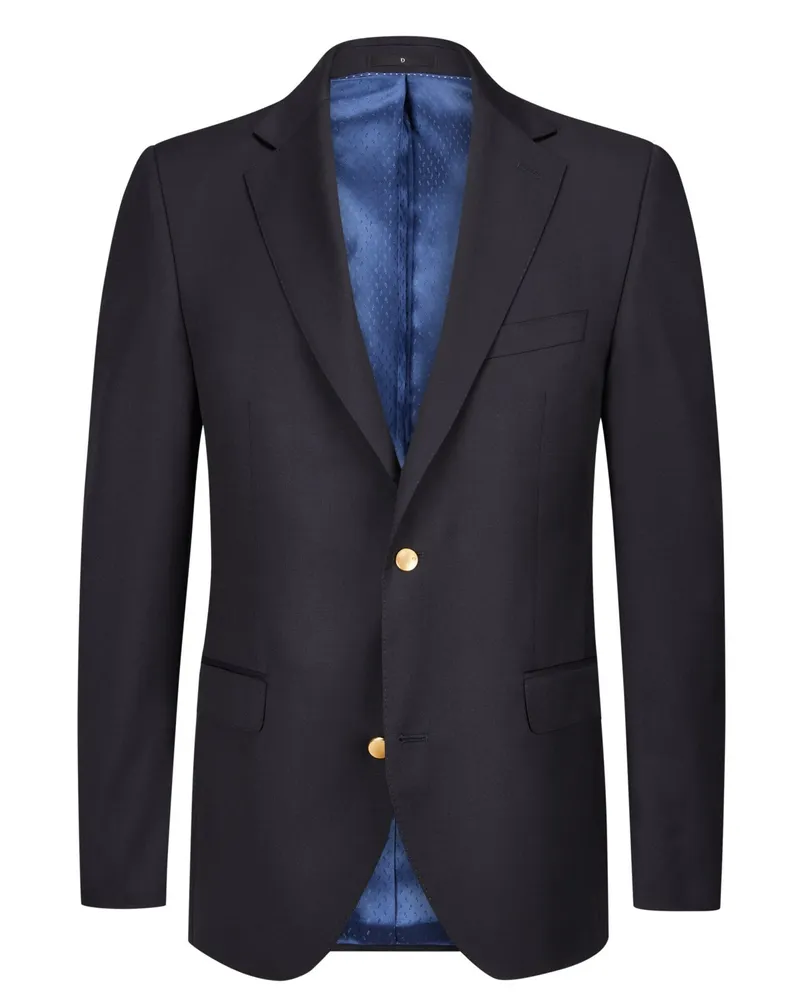 Dressler Gefüttertes Sakko aus Schurwolle, Comfort Fit in Blau