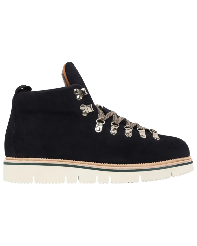 Tom Rusborg Robuste Schnürstiefel aus Leder mit rutschfester profilsohle in Marine