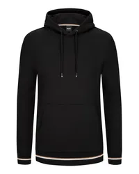 HUGO BOSS Hoodie mit Kontrast-Streifen an den Abschlüssen Schwarz