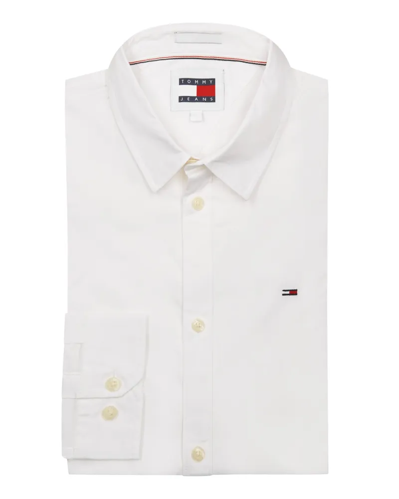 Tommy Hilfiger Hemd mit Stretchanteil, Slim Fit in Weiß